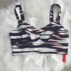 NWT Yumi Kim Cut Out Crop Top Multicolor L